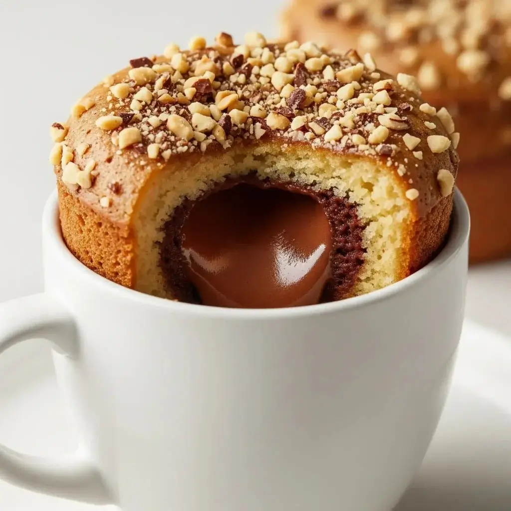 molten Nutella mug cake no egg
