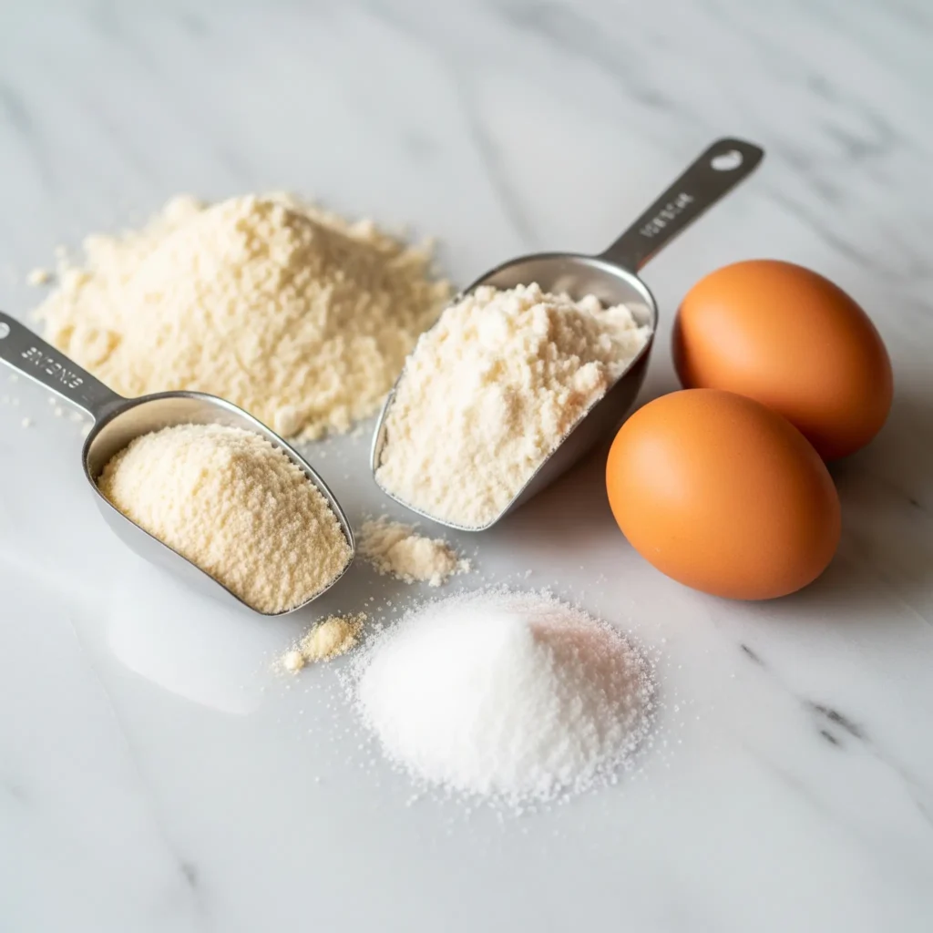 keto mug cake recipe ingredients almond flour and sweetener